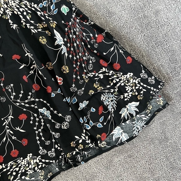 Entro Long Sleeve Black Floral Print Mini Dress - Picture 4 of 5